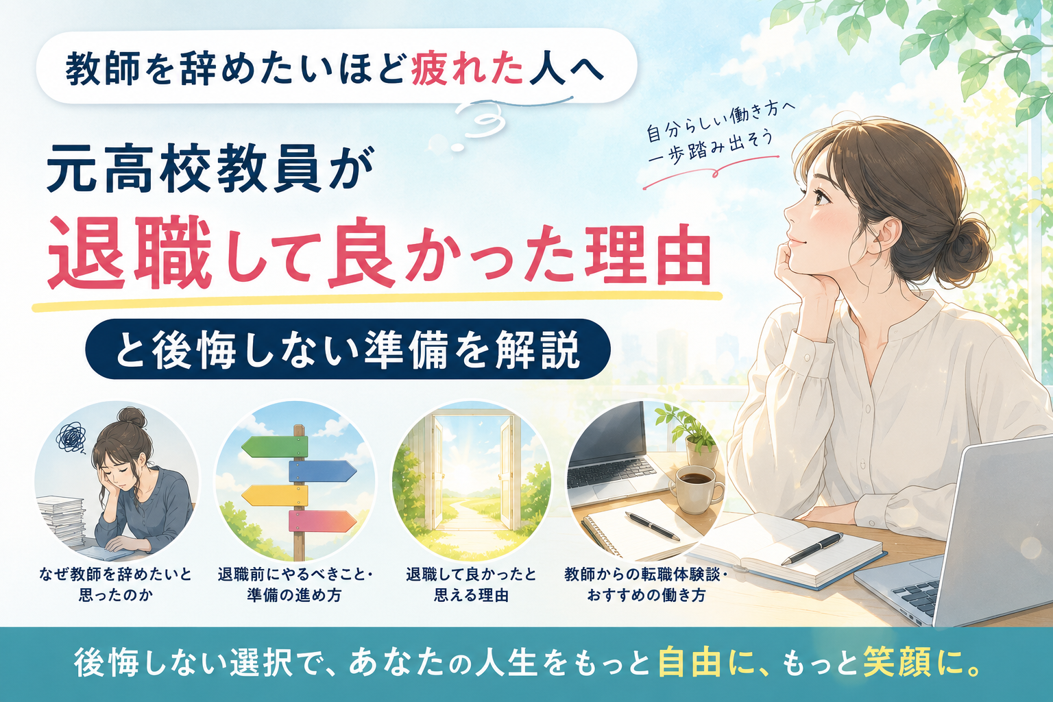 教師を辞めたいほど疲れた人へ|元高校教員が退職して良かった理由と後悔しない準備を解説