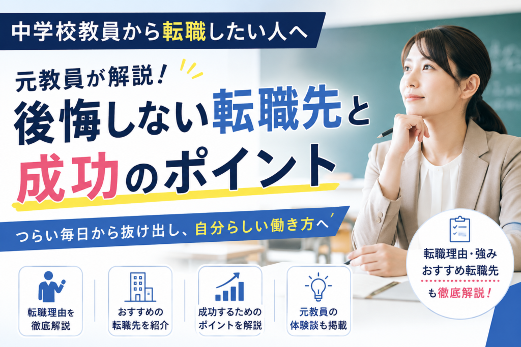 中学校教員の転職